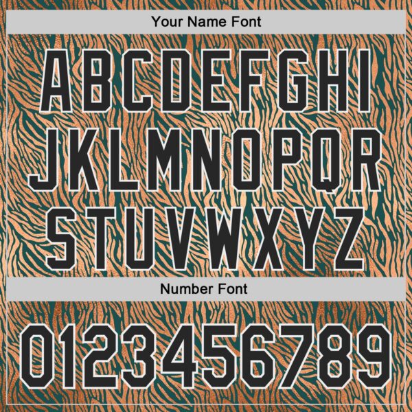 Custom Brown Black Green-White Zebra Stripe Print Authentic Baseball Jersey