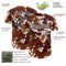 Custom Brown Black-White Leopard Print Authentic Baseball Jersey