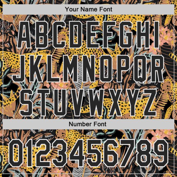 Custom Black-White Leopard Print Tropical Jungle Authentic Baseball Jersey