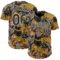 Custom Black-White Leopard Print Tropical Jungle Authentic Baseball Jersey