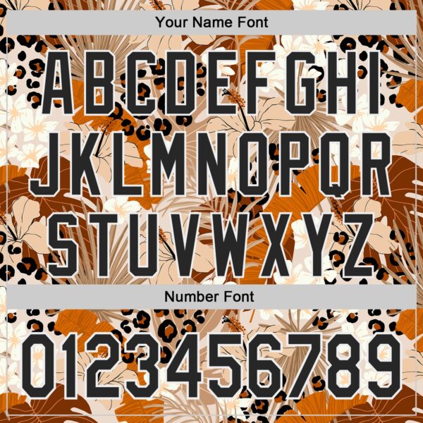 Custom Brown Black-White Leopard Print Tropical Jungle Authentic Baseball Jersey