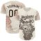 Custom Cream-Brown Leopard Print Authentic Baseball Jersey