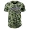 Custom Green Black-White Crocodile Skin Authentic Baseball Jersey