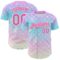 Custom Purple Pink Blue-White Mermaid Skin Authentic Baseball Jersey