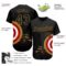 Custom Black Old Gold-Red 3D Pattern Design Dart Board Target Authentic Baseball Jersey