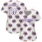 Custom White Purple 3D Pattern Design Growling Lion Among The Bowling Authentic Baseball Jersey