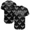 Custom Black White 3D Pattern Design Ox Authentic Baseball Jersey