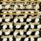 Custom Black Old Gold-White 3D Pattern Design Goat Authentic Baseball Jersey