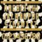 Custom Black Old Gold-White 3D Pattern Design Goat Authentic Baseball Jersey
