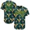 Custom Black Midnight Green-Gold 3D Pattern Design Tiger Authentic Baseball Jersey
