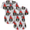 Custom White Black-Gray 3D Pattern Design Flaming Billiards Snooker 8 Ball Authentic Baseball Jersey