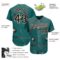 Custom Midnight Green Brown-White 3D Pattern Design Billiards Snooker 8 Ball Authentic Baseball Jersey