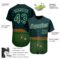 Custom Green White 3D Pattern Design Billiards Authentic Baseball Jersey