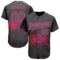 Custom Steel Gray Pink 3D Pattern Design Music Festival Old School Music Authentic Baseball Jersey