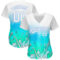 Custom White Light Blue 3D Pattern Design Music Festival Musical Instruments Authentic Baseball Jersey