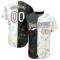 Custom Black White 3D Pattern Design Music Festival Brazilian Carnival Authentic Baseball Jersey