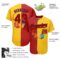 Custom Yellow Red-Black 3D Pattern Design Music Festival Watercolor Headphone With Musical Notes Authentic Baseball Jersey