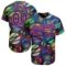 Custom Navy Pink 3D Pattern Design Abstract Halftone Circles Zigzag Style Authentic Baseball Jersey