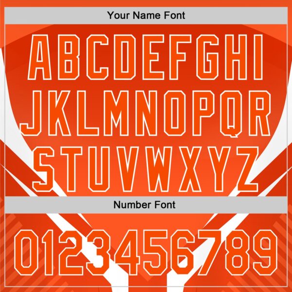 Custom Orange White 3D Pattern Design Abstract Sport Authentic Baseball Jersey