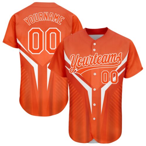 3DPattern2019_e4e6f015-44d1-43f6-bdbc-faafb1465b6f Custom Orange White 3D Pattern Design Abstract Sport Authentic Baseball Jersey