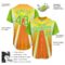 Custom Orange Neon Green-White 3D Pattern Design Abstract Sport Authentic Baseball Jersey