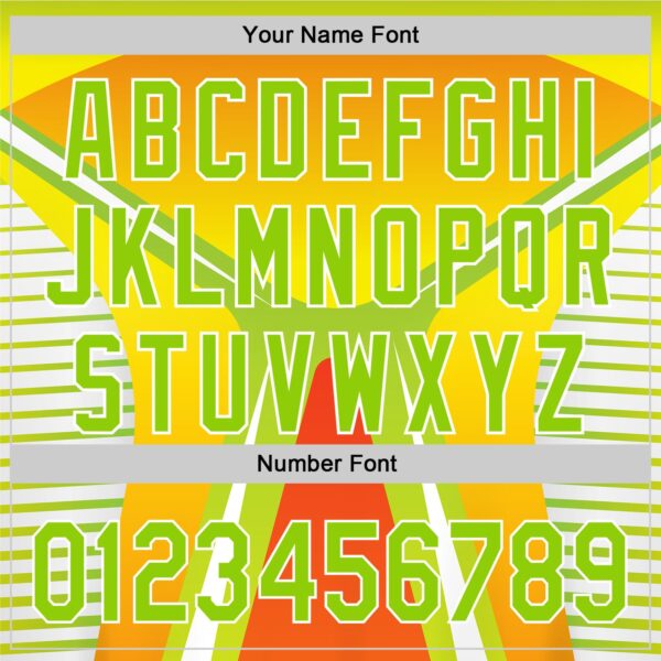 Custom Orange Neon Green-White 3D Pattern Design Abstract Sport Authentic Baseball Jersey