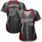 Custom Steel Gray Red-White 3D Pattern Design Abstract Sport Authentic Baseball Jersey