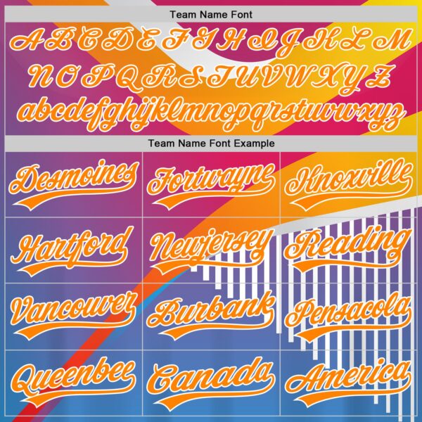 Custom Pink Bay Orange Light Blue-White 3D Pattern Design Abstract Sport Authentic Baseball Jersey