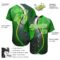 Custom Aurora Green Green-White 3D Pattern Design Abstract Sport Authentic Baseball Jersey