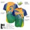 Custom Kelly Green Bay Orange-White 3D Pattern Design Abstract Sport Authentic Baseball Jersey
