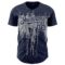 Custom Navy Gray 3D Pattern Design Dripping Splatter Art Authentic Baseball Jersey