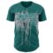 Custom Teal Gray 3D Pattern Design Dripping Splatter Art Authentic Baseball Jersey