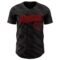 Custom Black Red 3D Pattern Design Slant Lines Authentic Baseball Jersey