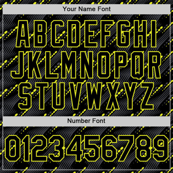 Custom Black Neon Yellow 3D Pattern Design Slant Lines Authentic Baseball Jersey