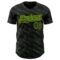 Custom Black Neon Green 3D Pattern Design Slant Lines Authentic Baseball Jersey