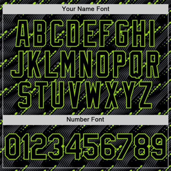 Custom Black Neon Green 3D Pattern Design Slant Lines Authentic Baseball Jersey