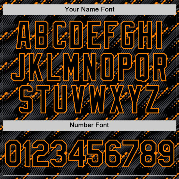 Custom Black Bay Orange 3D Pattern Design Slant Lines Authentic Baseball Jersey
