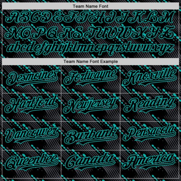 Custom Black Aqua 3D Pattern Design Slant Lines Authentic Baseball Jersey