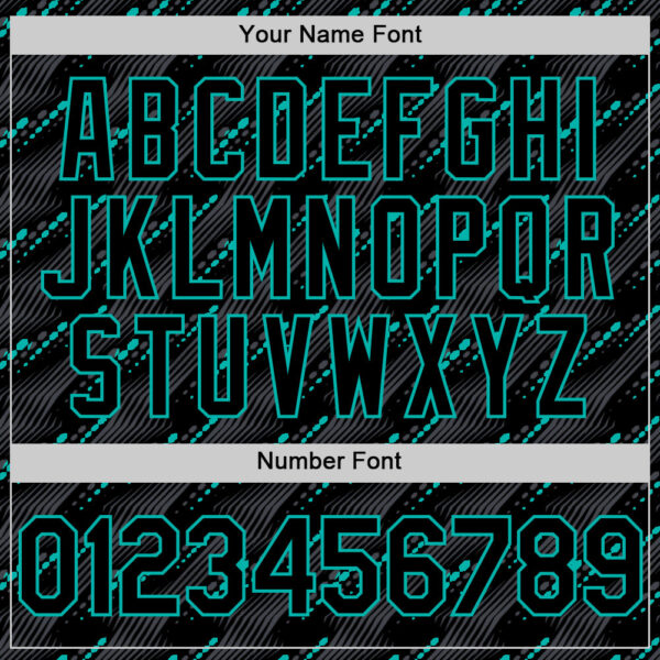 Custom Black Aqua 3D Pattern Design Slant Lines Authentic Baseball Jersey