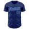 Custom Royal Light Blue 3D Pattern Design Slant Lines Authentic Baseball Jersey