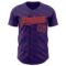 Custom Purple Orange 3D Pattern Design Slant Lines Authentic Baseball Jersey