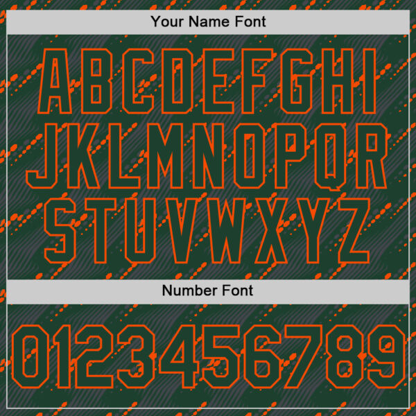 Custom Green Green-Orange 3D Pattern Design Slant Lines Authentic Baseball Jersey