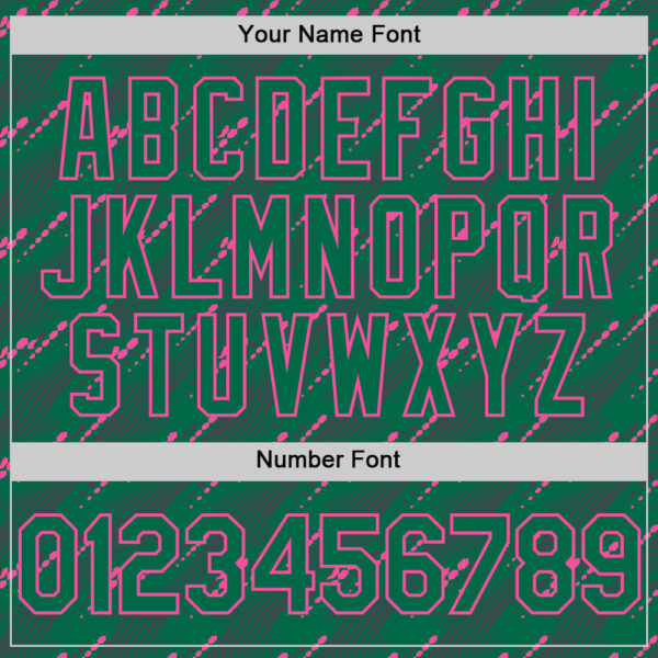 Custom Kelly Green-Pink 3D Pattern Design Slant Lines Authentic Baseball Jersey