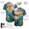 Custom Navy Bay Orange-White 3D Pattern Design Jellyfish In The Ocean Authentic Baseball Jersey