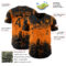 Custom Black Bay Orange 3D Pattern Design Abstract Splatter Grunge Art Authentic Baseball Jersey