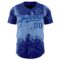 Custom Royal Light Blue 3D Pattern Design Abstract Splatter Grunge Art Authentic Baseball Jersey