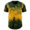 Custom Green Gold 3D Pattern Design Abstract Splatter Grunge Art Authentic Baseball Jersey