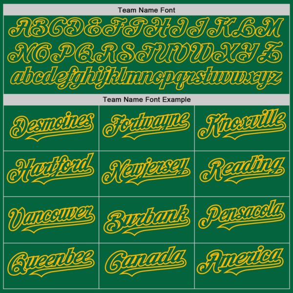 Custom Kelly Green Gold 3D Pattern Design Abstract Splatter Grunge Art Authentic Baseball Jersey