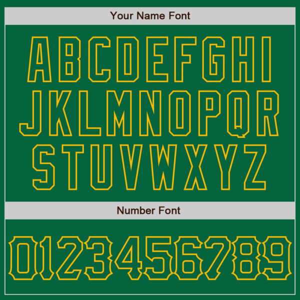 Custom Kelly Green Gold 3D Pattern Design Abstract Splatter Grunge Art Authentic Baseball Jersey