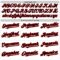 Custom White Black-Red 3D Pattern Design Abstract Sharp Shape Authentic Baseball Jersey